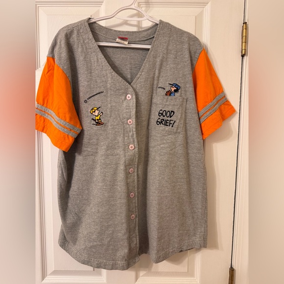 Peanuts Tops - Peanuts Women’s XL Baseball Jersey VINTAGE RARE